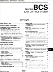 infinity fx35 fx50 2009 technical manual body control, infinity manual, infinity fx35
