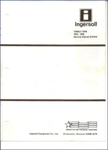 ingersoll rand timely tips technical manual 1974, ingersoll rand manual, ingersoll rand rand
