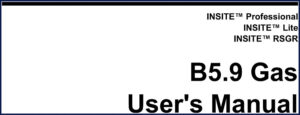 insite b5.9 gas user manual, insite manual, insite b5.9
