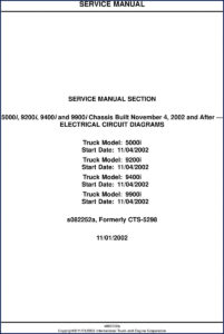 international truck 5000i, international truck and engine manual, international truck and engine truck