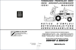 iseki ssm48, sf200, sf230, ssm54 operators manual, iseki manual, iseki ssm48,