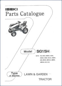 iseki sg15h, 48c, 48e20, 48e20s, 48e40 parts catalog, iseki parts catalog, iseki sg15h,
