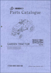 iseki sxg19h, sxg22h 2010 parts catalog, iseki parts catalog, iseki sxg19h,