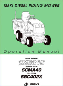 iseki sxg216 user manual, iseki manual, iseki sxg216