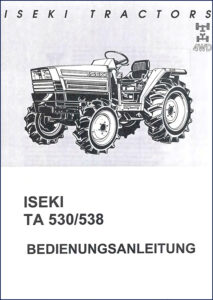 iseki ta 530, ta 538 operators manual, iseki manual, iseki ta
