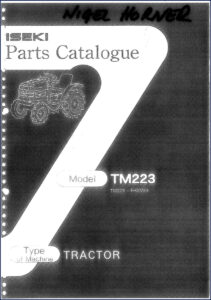 iseki tm223 parts catalog, iseki parts catalog, iseki tm223