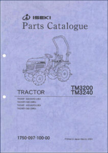 iseki tm3200 & tm3240 parts catalog 2004, iseki parts catalog, iseki tm3200