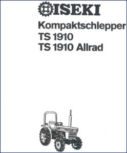 iseki ts 1910 & ts 1910 allrad technical, iseki manual, iseki ts