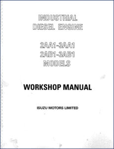 isuzu 2aa1, 3aa1, 2ab1, 3ab1 workshop manual, isuzu workshop manual, isuzu 2aa1,