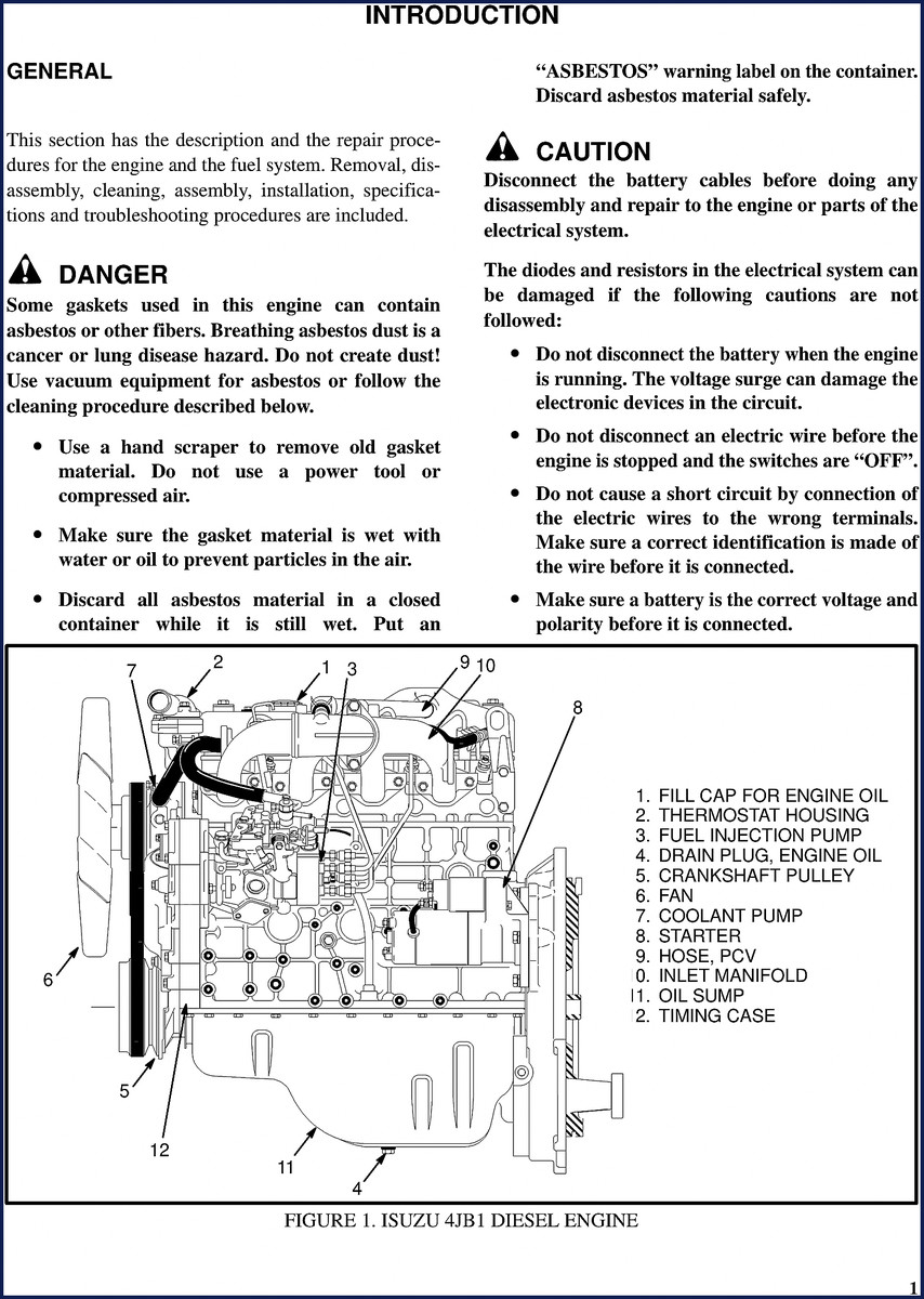 isuzu 4jb1 service manual, isuzu service manual, isuzu 4jb1