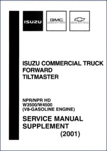 isuzu npr w3500 w4500 2001 service manual oem, isuzu service manual, isuzu npr