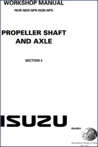 isuzu npr, nqr, nhr, nkr, nps workshop manual, isuzu workshop manual, isuzu npr,