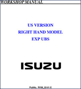 isuzu ubs 1999 workshop manual, isuzu workshop manual, isuzu ubs