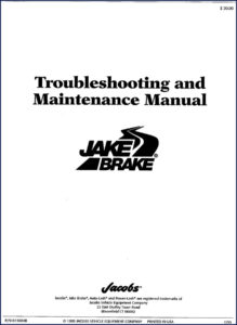 jacobs 317e, 317f, 336a 1995 troubleshooting manual, jacobs manual, jacobs 317e,