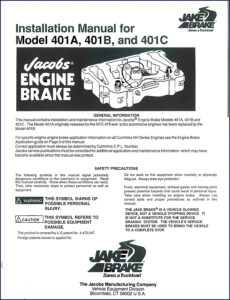 jacobs 401a, 401b, 401c installation manual, jacobs manual, jacobs 401a,