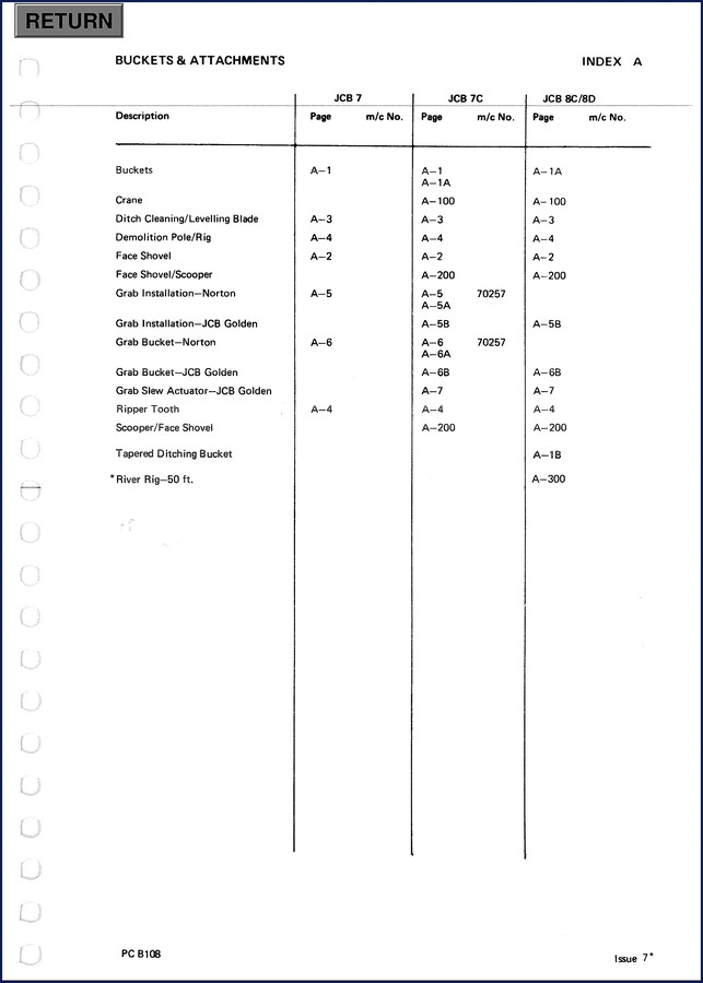 jcb 7, 7c, 8c, 8d parts catalog, jcb parts catalog, jcb 7,
