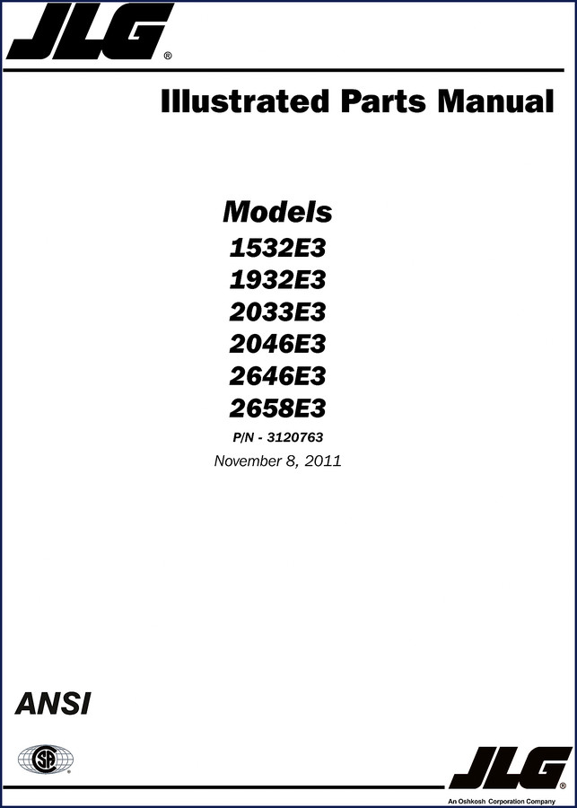 jlg 1532e3 1932e3 2033e3 2046e3 2646e3 2011 parts, jlg parts catalog, jlg 1532e3