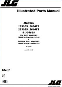 jlg 1930es, jlg manual