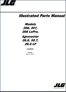 jlg 266, 307, 26.6, 30.7 2014 parts catalog, jlg parts catalog, jlg 266,