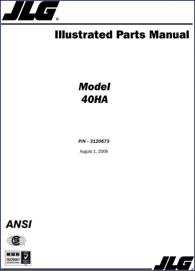 jlg 40ha 2006 parts catalog, jlg parts catalog, jlg 40ha