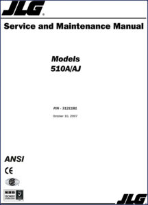 jlg 510aj 510a 2007 service manual, jlg service manual, jlg 510aj