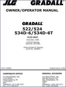 jlg 534d, jlg manual