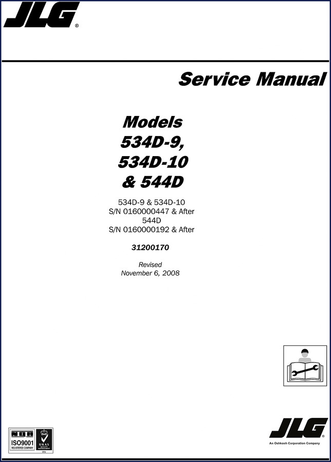 jlg 544d, 534d, jlg manual, jlg 544d,