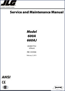 jlg 600a, 660aj 2015 service manual, jlg service manual, jlg 600a,