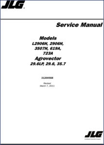 jlg l2906h, 2906h, 3507h, 619a, 723a 2011 service, jlg service manual, jlg l2906h,