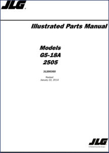 jlg g5, jlg manual