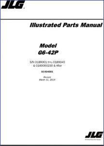 jlg g6, jlg manual