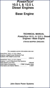 john deere 10.5 l, 12.5 l 2004 technical, john deere manual, john deere deere