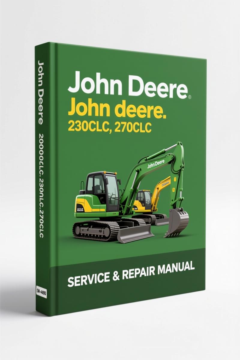 john deere 200clc, 230clc, 270clc 2004 technical manual, john deere manual, john deere deere