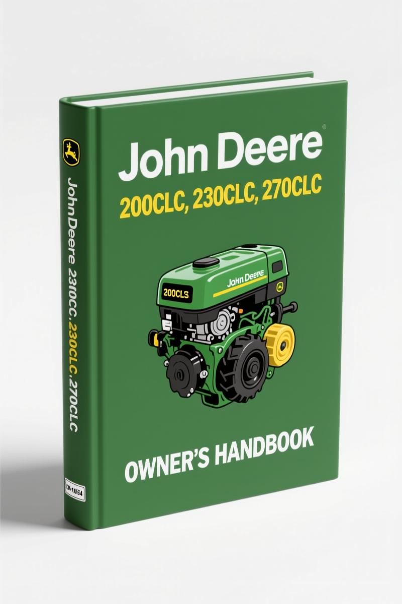 john deere 200clc, 230clc, 270clc operators manual, john deere manual, john deere deere