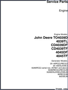 john deere 4039d 4039tl 4045df 2003 service manual, john deere service manual, john deere deere