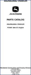 john deere 450j, 550j, 650j 2007 parts catalog, john deere parts catalog, john deere deere