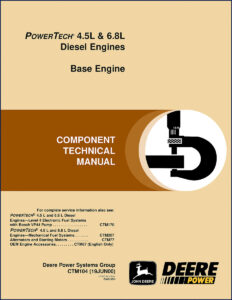 john deere 4.5l, 6.8l 2000 technical manual, john deere manual, john deere deere