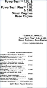 john deere 4.5l, 6.8l 2006 technical manual, john deere manual, john deere deere
