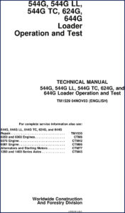 john deere 544g, 544g ll, 544g tc, 624g,, john deere manual, john deere deere