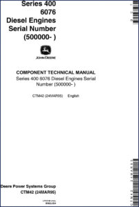 john deere 6076 1995 technical manual, john deere manual, john deere deere