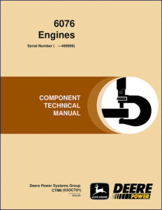 john deere 6076 1991 technical manual, john deere manual, john deere deere
