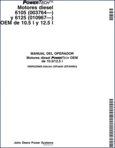 john deere 6105, 6125 2004 operators manual, john deere manual, john deere deere