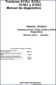 john deere 6110j, 6125j, 6130j, 6145j 2011 diagnostics, john deere manual, john deere deere