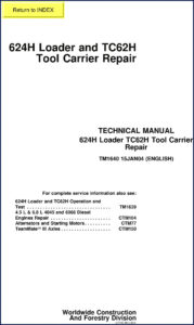 john deere 624h, tc62h 2004 technical manual, john deere manual, john deere deere
