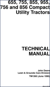 john deere 655, 755, 855, 955, 756 1996, john deere manual, john deere deere