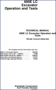 john deere 690e lc 2005 technical manual, john deere manual, john deere deere