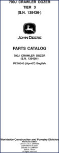 john deere 700j 2007 parts catalog, john deere parts catalog, john deere deere