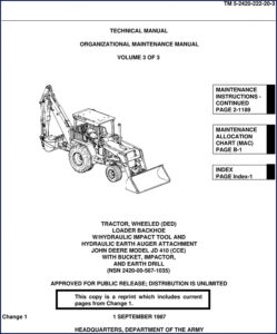 john deere jd 410 1987 technical manual, john deere manual, john deere deere