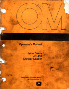 john deere jd 450 operators manual, john deere manual, john deere deere