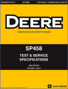 john deere sp458 2006 service manual, john deere service manual, john deere deere